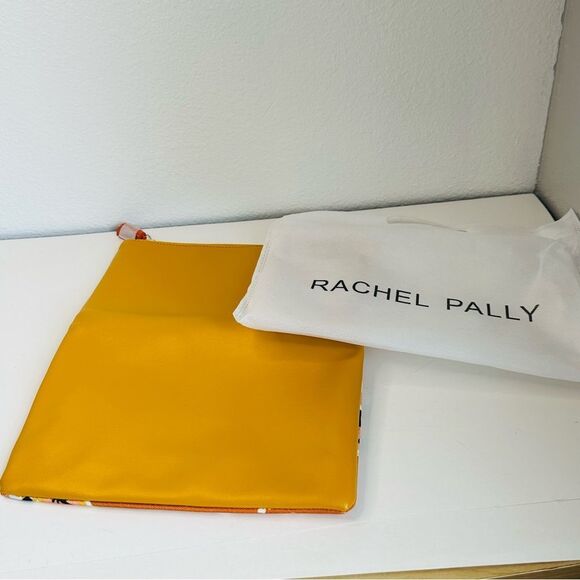 Rachel Pally Orange Floral Vegan Leather Folding Clutch Bag NWT - Picture 2 of 3